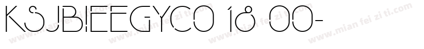 KSJBIEEGYC0 18 00字体转换